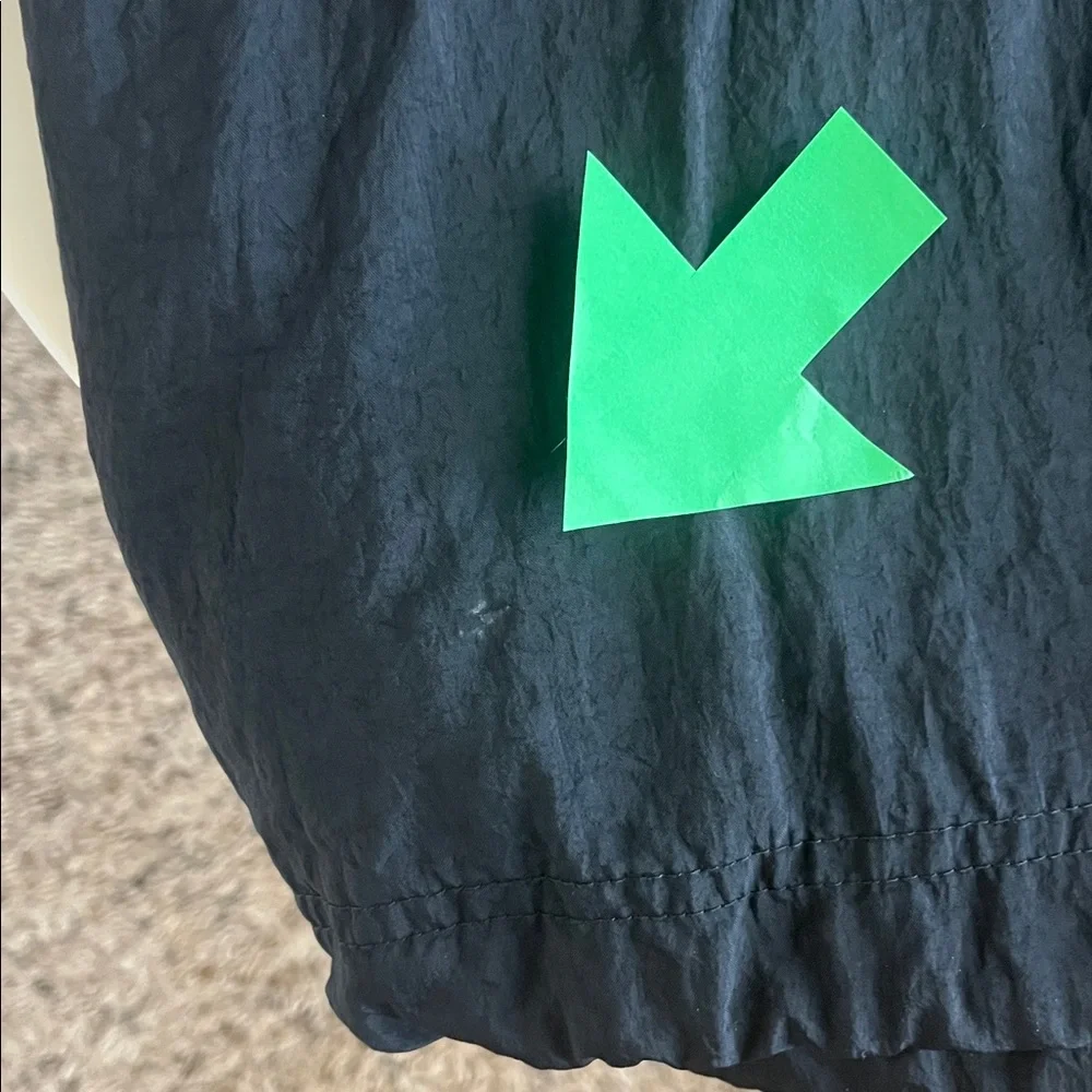 Nike Half-Zip Pullover Jacket Medium Black White Gray Windbreaker Synch Waist - Picture 14 of 16